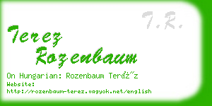 terez rozenbaum business card